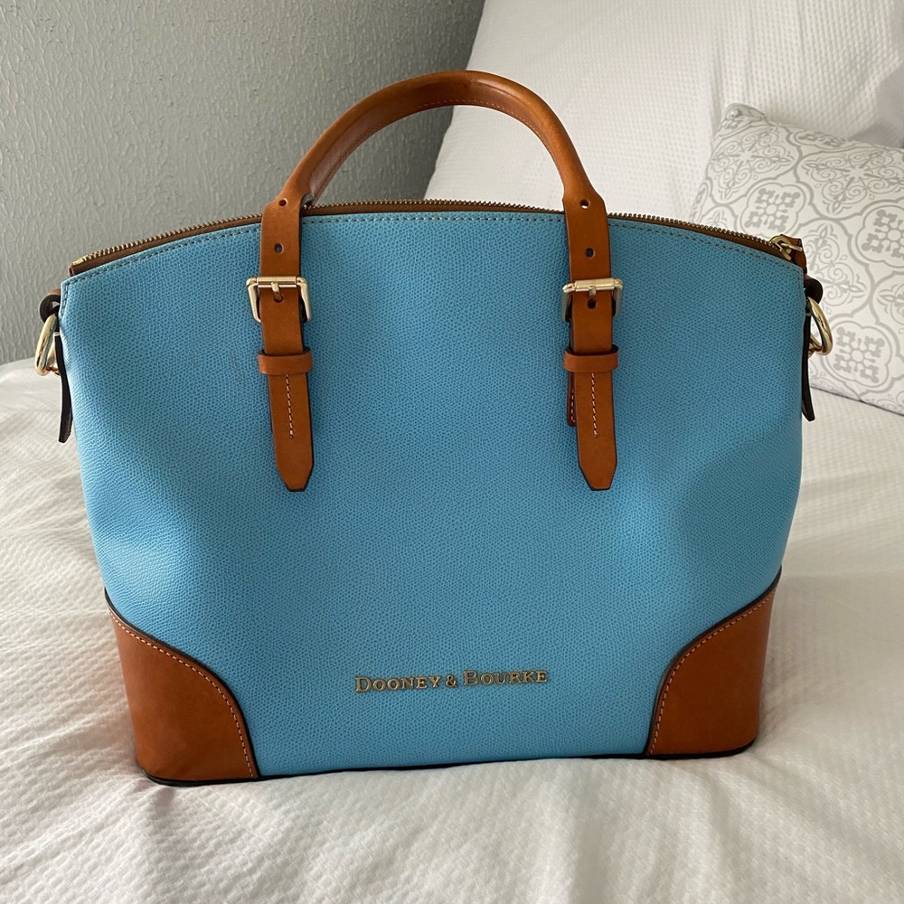 Dooney & Bourke blue and brown bag